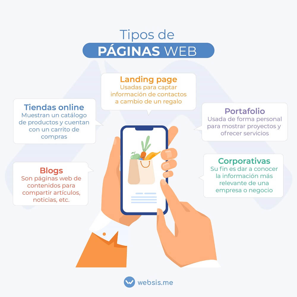 5 tipos de páginas web